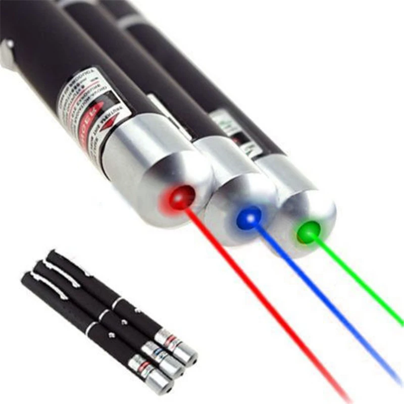 Green Red Blue Laser Pointer Pen Visible Beam Light Lazer 532NM-405NM 5mw Beam Ray Laser Pointer Instructor Pen Flashlight P5