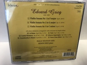 Grieg, The Three Sonatas for Violin and Piano; Solo Piano Miniatures (Hagai Shaham and Arnon Erez)