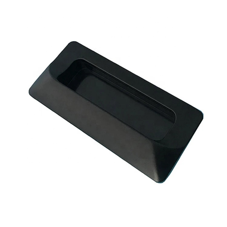 Haitan polish black coated zinc alloy ABS furniture handles knobs furniture cabinet door concealed pull handles