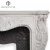 Import hand carving natural stone Victorian style white marble fireplace mantel from China