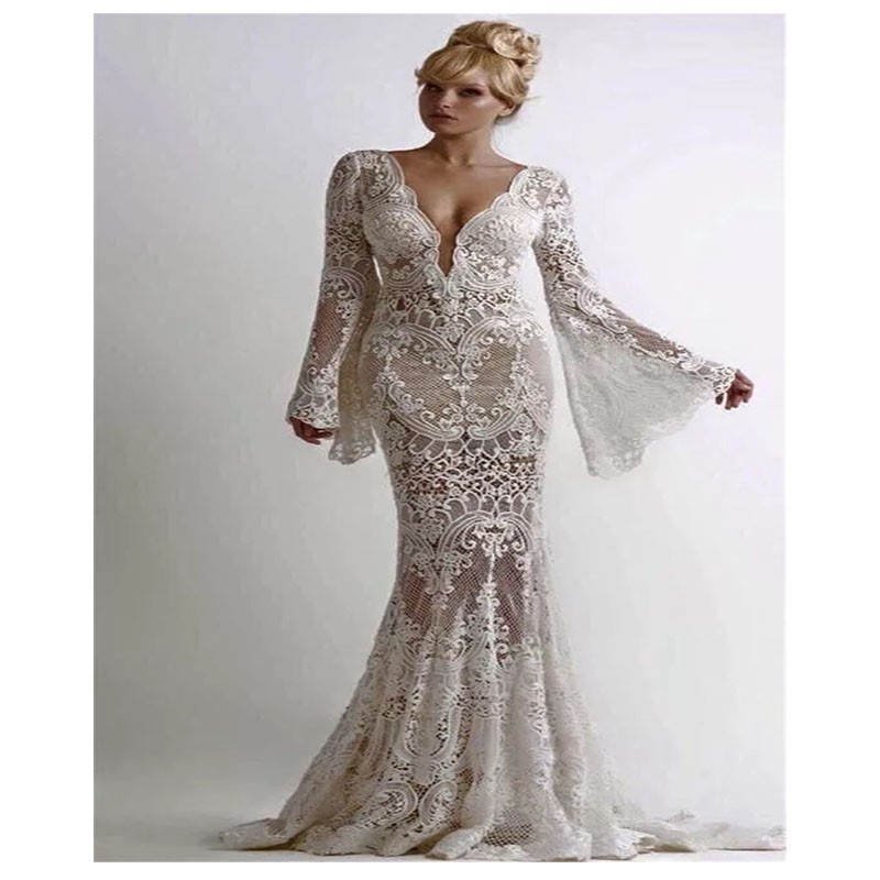 HC-6711 Hechun Cheap bridal lace fabric sequin beaded embroidery wholesale