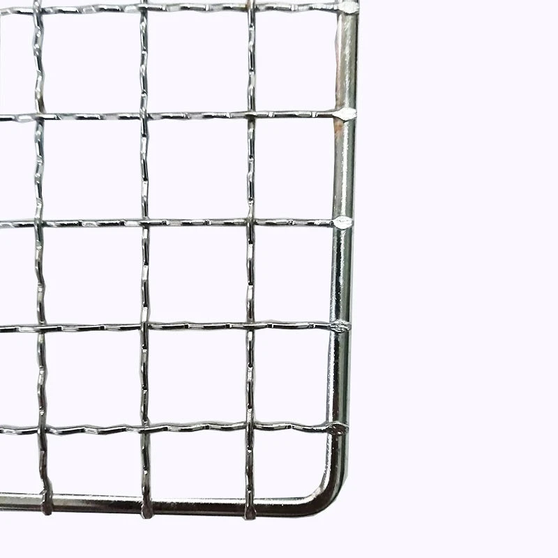 Heat Resistance Bbq Wire Mesh Grill Net Metal Crimped Wire Mesh Barbecue Grill Mesh Netting for Outdoor Roasting