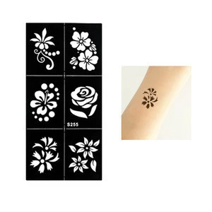 20 Sheets Henna Stencils Glitter Tattoo Kit 191Pcs Arabian Temporary Tattoo  Stencils Tattoo Stickers for Face Body Paint  Amazonin Beauty
