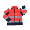 Hi Vis waterproof breathable reflective safety clothing, mens security custom red blue black 3m reflective safety jacket