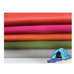 high fastness transparent 0.25 ripstop polyester fabric with water repellent for ultralight tent fabric