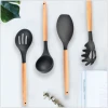 High quality 11 cheap fda eco reusable custom home kitchen cookware silicone cooking tools utensil sets