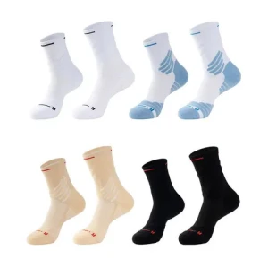 High Quality Merino Wool Sports Socks for Fall Winter Breathable Cushion Crew Non-Slip Feature Logo Pattern Spring Compatibility