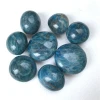 High Quality Natural Blue Apatite Tumbled Stone Crystal Palm Apatite Stone For Decoration