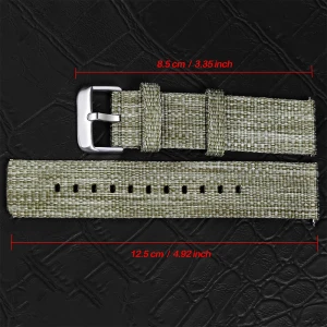 High quality Nylon Sport Woven fabric watch bands 18mm 20mm 22mm 24mm with stainless buckle watch strap