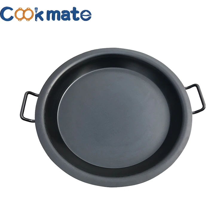 High quality outdoor camping beach bbq comals cooking tool stainless steel saute cast iron fry pan