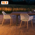 high quality rattan patio garden patio dining table furniture table and chair set outdoor