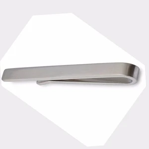 high quality shiny silver plated blank men&#39;s tie clip bar