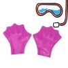High Quality Silicone Rubber Fit Swim Training Frog Webbed Gloves For Adult and Kids
