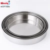 High quality stainless steel round food serving tray dinner plate  for kitchen