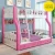 Import high quality wholesale double beds solid wooden girls pink bunk beds for kids from China