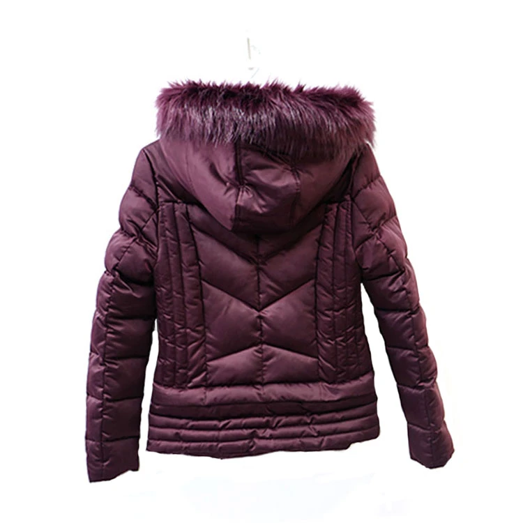 High quality zipper warm winter women down hoodies puffer jacket