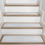HJ Custom 12 /15 pieces Non-Slip stair runner rug Tread Rugs tiles self adhesive PET Felt acoustic massage anti slip stair mats