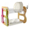 home and kitchen accessories wooden board dish drying rack storage holder for dish and chopstick