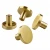 Import Home decoration Brushed Cabinet Cupboard Drawer Door Handle Gold round cabinet hardware Brass Knob from China