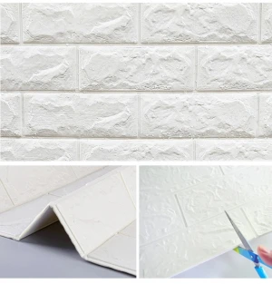 Home furnishing wallpaper, child protective wallpaper 3D self adhesive foam brick wall sticker