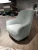 Import Home furniture living room fabric velvet streamline swivel chair, 32D high elastic foam never recycle from China