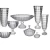 Import Home Garden Decoration Crystal  Glass Vase Glass Bowl and Plate set from Pakistan