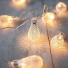 Home party decoration LED metal wire mesh fairy string garland light lamp led bulb strings