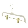 Hometime factory eco friendly pant hangers skirt hanger with adjustable rose gold clips