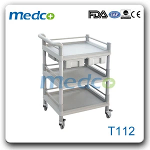 Hospital ABS Treatment Trolley Nursing Cart with Three Layers-T112