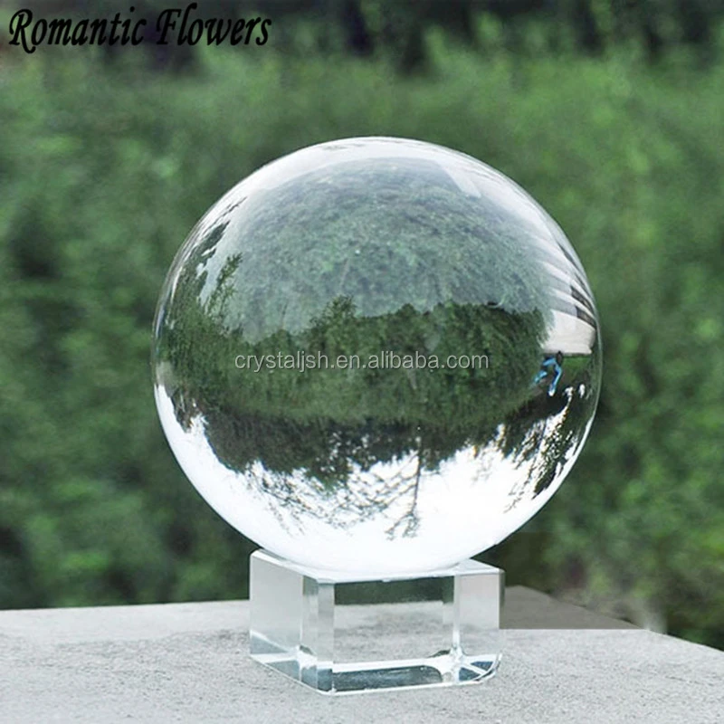 Hot! Clear 50 Mm Home Decor With A Base Ball Magic Crystal Ball Feng Shui Balls
