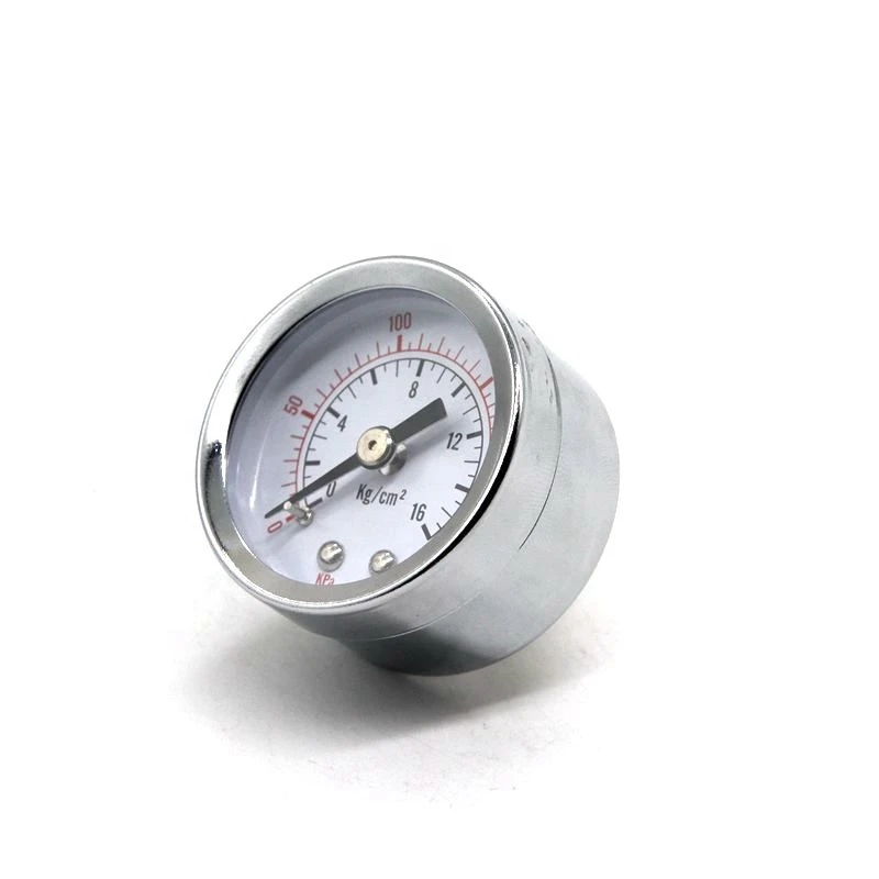 Hot Sale 40 63mm 0-16 Psi Stainless Steel Case Oil Filled Pressure Gauge Fuel Pressure Gauge Pressure Temperature
