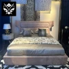 Hot Sale Italian Modern Style Fabric Comfortable Furniture Bedroom King Size Double Bed