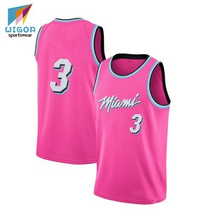 Hot Sale Miami Basketball Jersey Dry Fit Fabric Printed Custom Jersey For Basketball