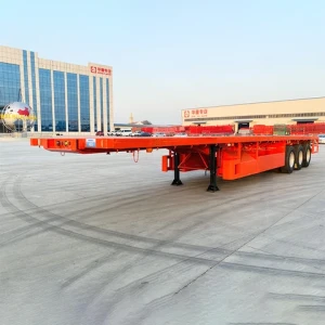 Hot Sale Of 20ft 40ft Container Transport Low Bed Semi Trailer Low Price Flatbed Semi-Trailers