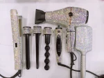 Hot sale salon equipment hot hair tools set bling rhinestone hot hair tools hair dryer
