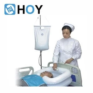 Hot sale white air inflatable shampoo basin hair washing basin for hospital use