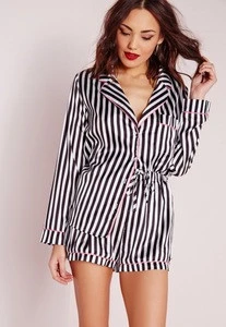 hot sale women cheap sexy long nightshirt stripe pajamas fashion design