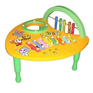 Hot Sale Wooden Children Percussion Instrument Band Toy Musical Play Table
