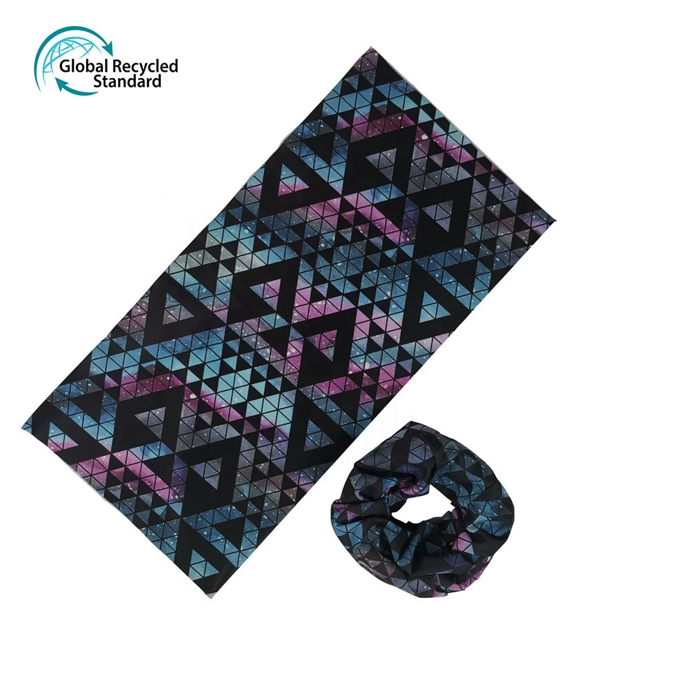 hot selling breathable RPET recycled multifunctional neck seamless bandanas
