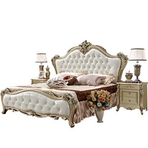 hot selling champaign silver antique bed