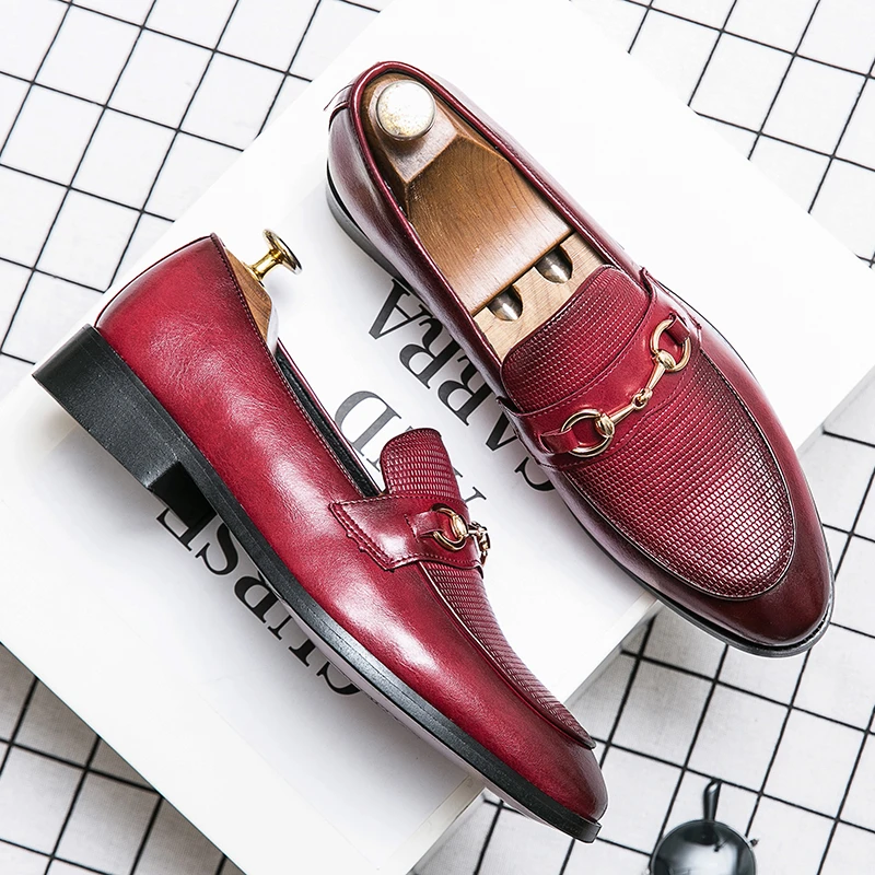 Hot Selling Fashion Genuine Leather Slip On Shoes Dress Oxford Loafers Shoes