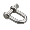 Hot Selling High Quality SS304 Stainless Steel D-Shaped Shackle M3 M4 M5 M8 Steel Wire Rope Clamp Bow Shape Throat Clamp Lifting