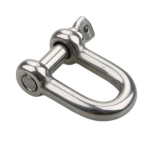 Hot Selling High Quality SS304 Stainless Steel D-Shaped Shackle M3 M4 M5 M8 Steel Wire Rope Clamp Bow Shape Throat Clamp Lifting