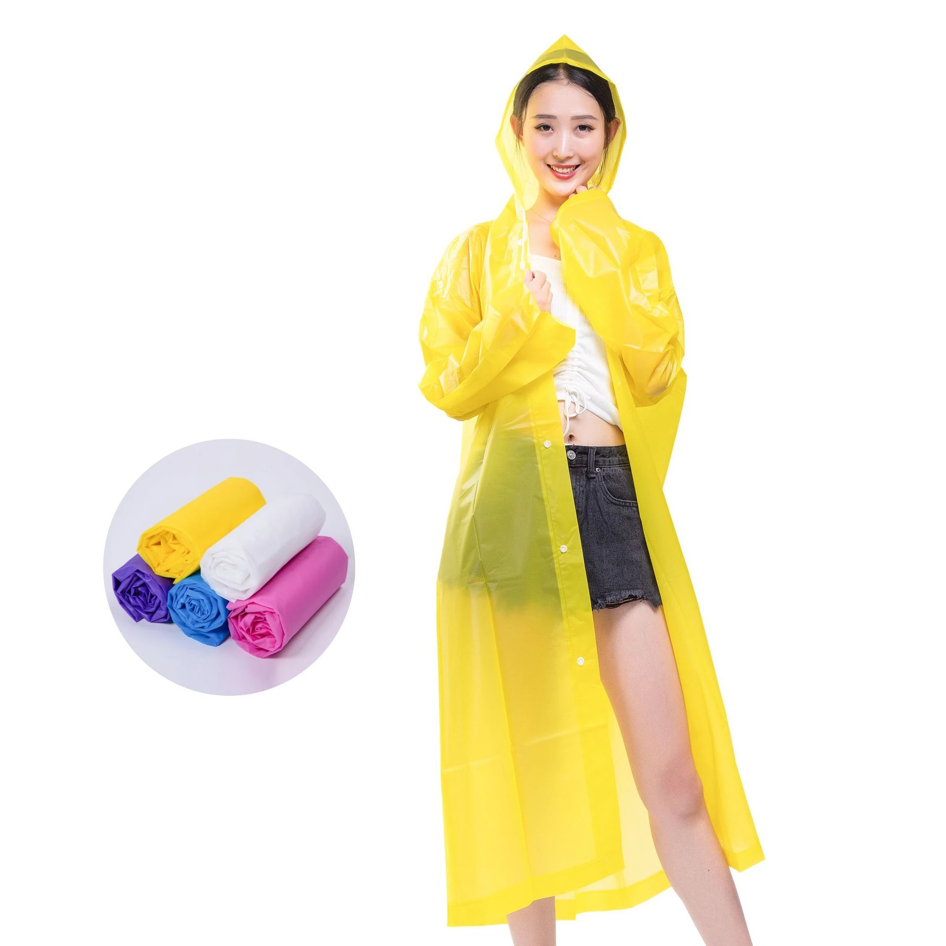 Hot selling new design rain wear coat waterproof raincoat pvc orange