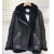 Import Hot Selling Sheepskin women real natural fur jacket with belt luxury ladies long sleeve coat from China