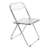 hotel plastic  ins transparent makeup manicure backrest crystal folding acrylic dining chair