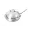 Hotel Restaurant Nonstick 2-layer coating Frying Pan Stainless Steel 201 pans sets cookware Fry pan