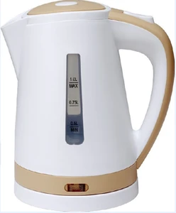 Hotel use 1.0L cordless transparent plastic electric water kettle ,Sealed lid accepted