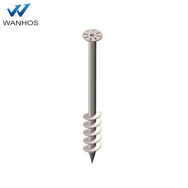 House support pole ground screw foundation post anchor