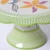 Import Household One Tier Hand Painted Embossed Pattern Dessert Cupcake Round Display Ceramic Cake Stand For Party Afternoon Tea from China